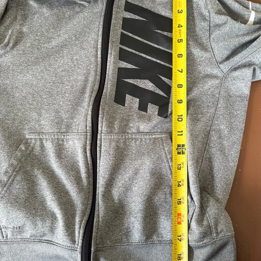 Youth Large Nike Gray Full-Zip Hoodie